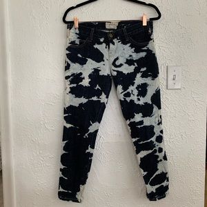 Current elliott tie dye skinny jeans cloud wash